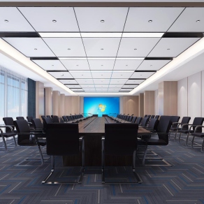 现代会议室3D模型下载